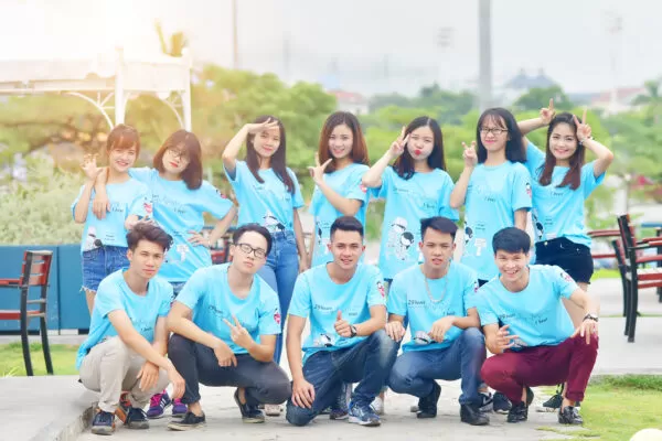 Áo Team Building Màu Xanh Nhạt