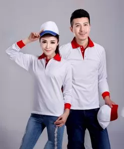 Áo Thun Công Nhân Tay Dài Màu Trắng